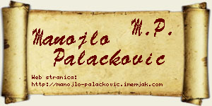Manojlo Palačković vizit kartica